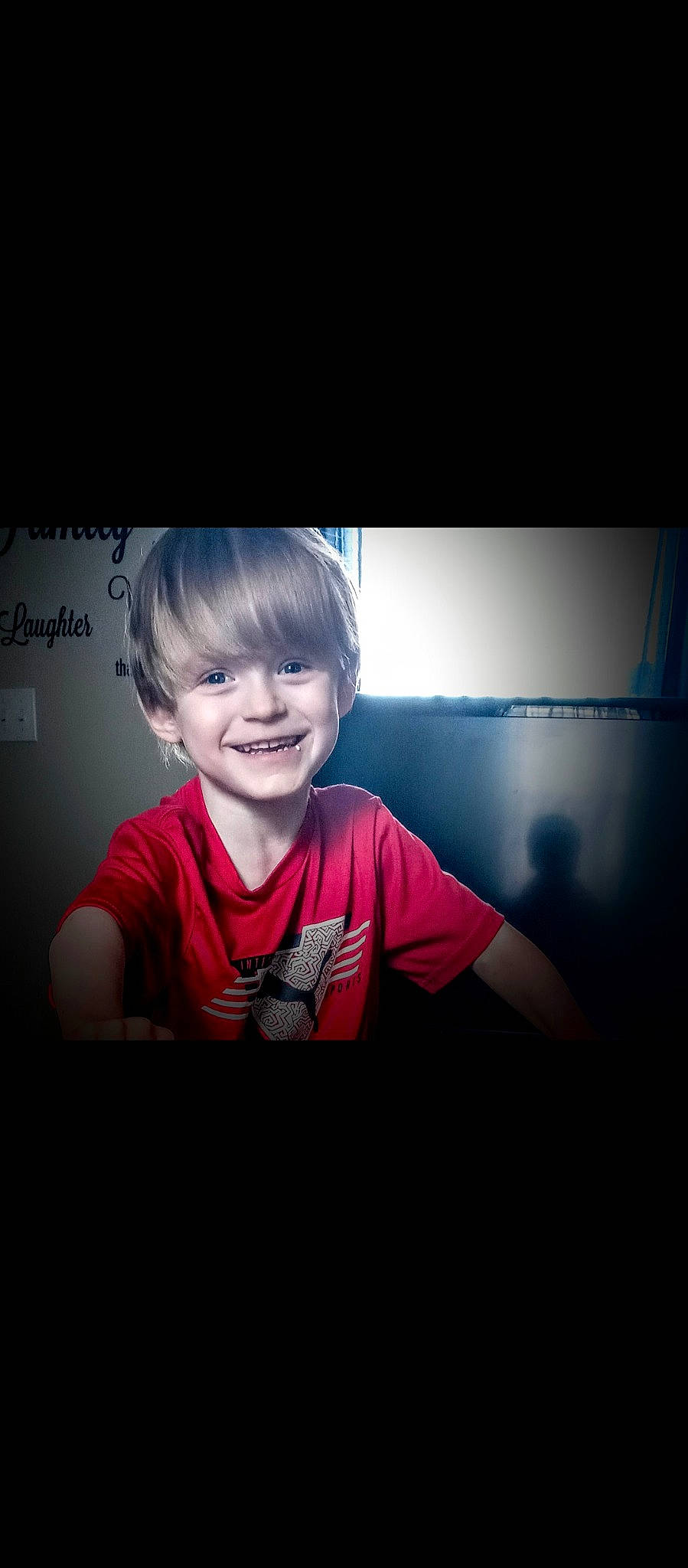 Gabriel joined the competition — help win amazing prizes! blond, child, chin, darkness, electric_blue, flash_photography, font, formal_wear, fun, happy, jaw, joy, magenta, person, portrait, portrait_photography, room, sitting, sleeve, smile