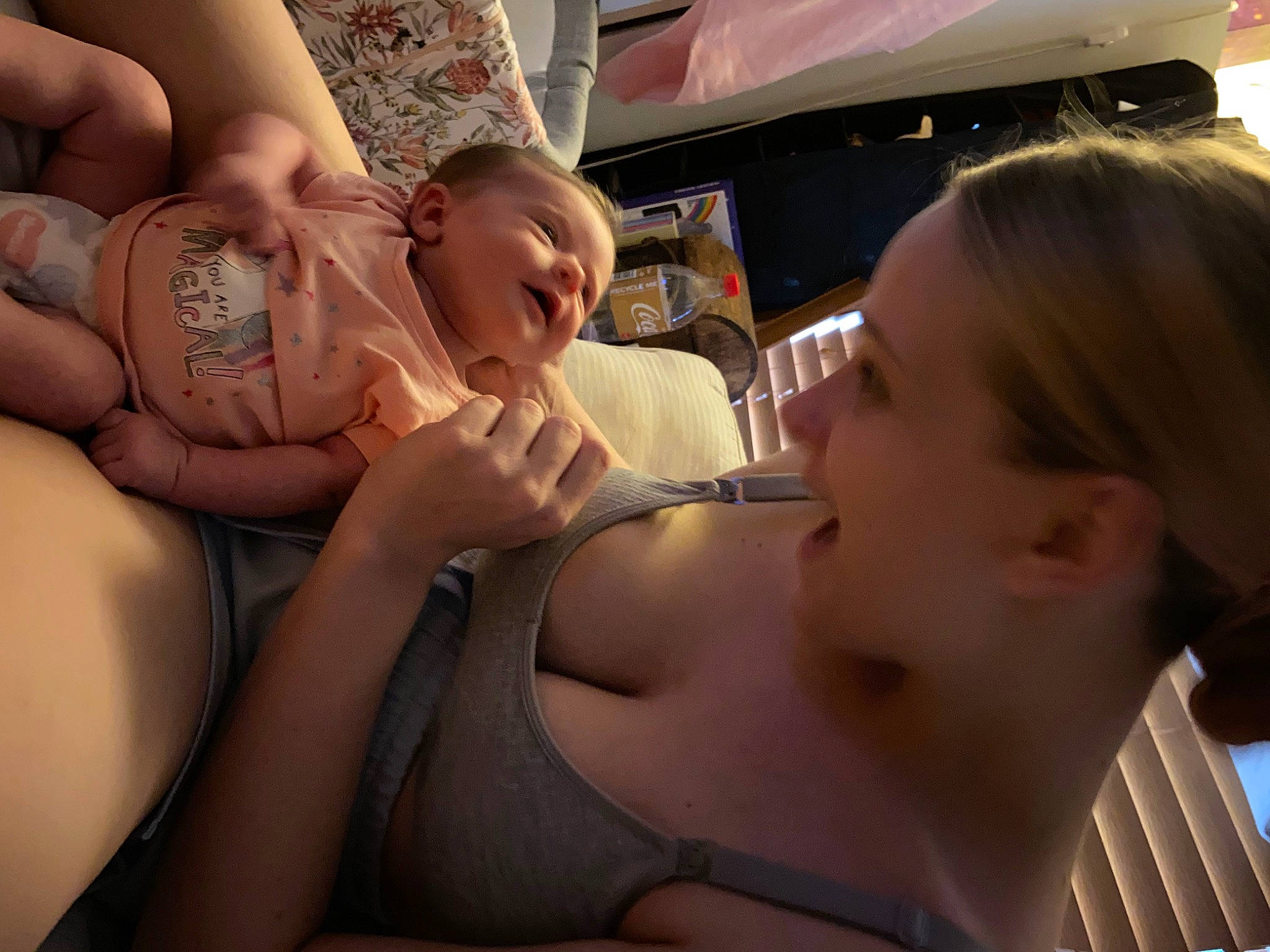 Karlee is registered to the contest to win money with this photo: abdomen, baby, barechested, chest, comfort, event, fun, gesture, happy, human_body, joint, joy, mouth, muscle, neck, person, shoulder, skin, thigh, thumb