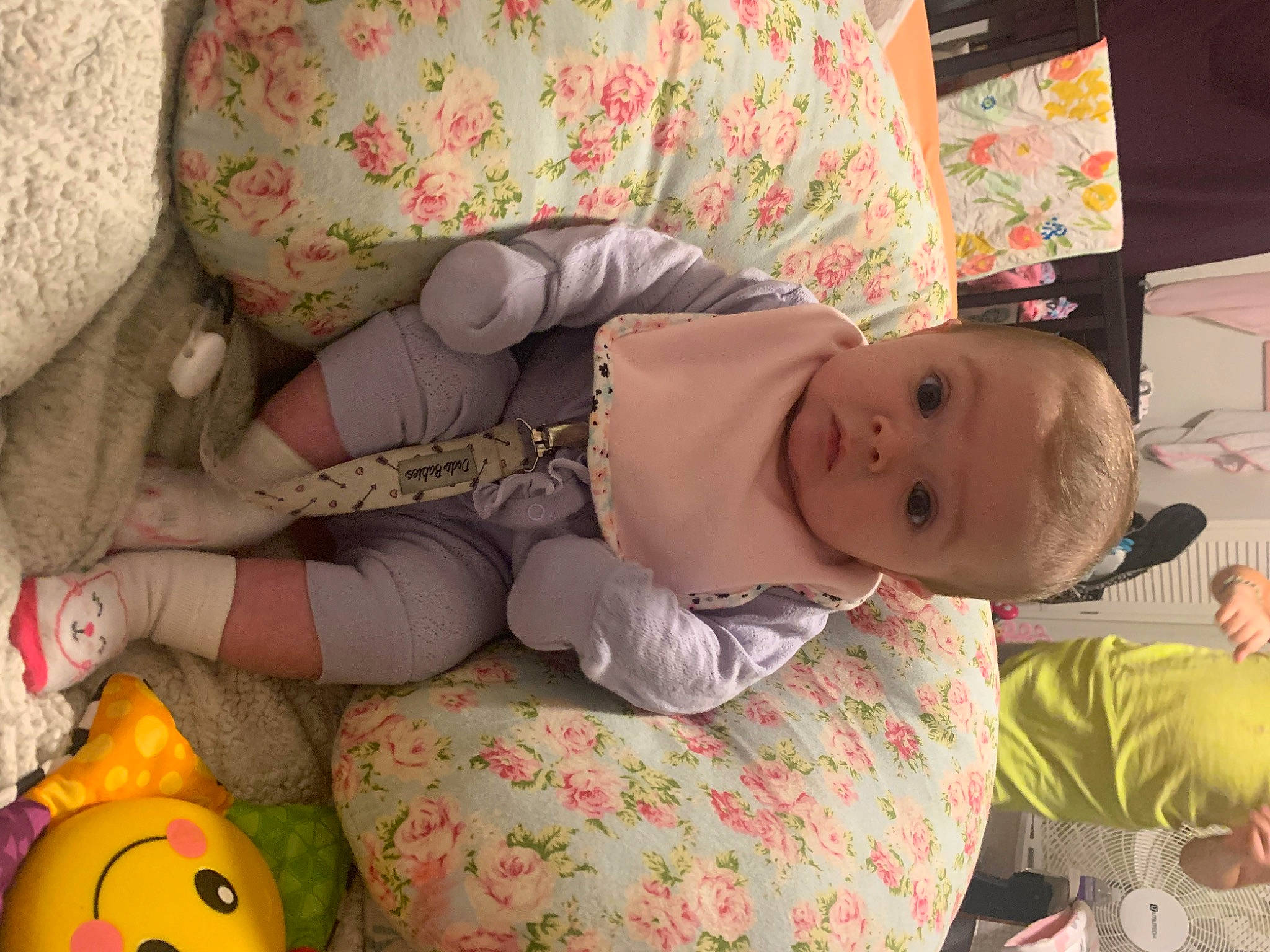 Addyso joined the competition — help win amazing prizes! baby, baby_products, baby_toddler_clothing, calabaza, child, comfort, cucurbita, facial_expression, gourd, mammal, pattern, people, person, pumpkin, room, skin, surprise, textile, toddler, toy