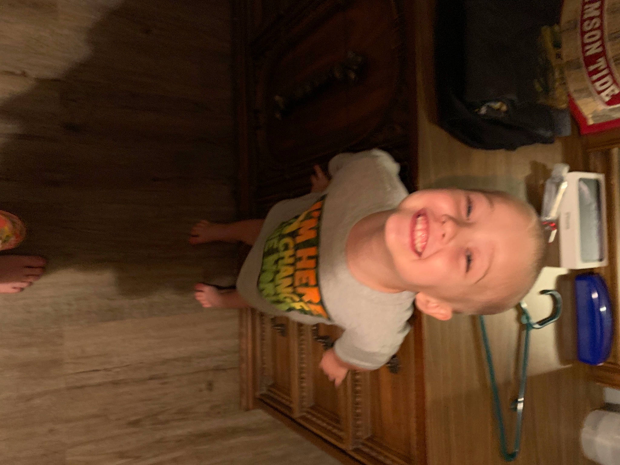 Cody is registered to the contest to win money with this photo: baby, baby_products, baby_safety, baby_toddler_clothing, cheek, child, flooring, fun, hardwood, joy, nose, person, room, sleeve, smile, thumb, toddler, varnish, wood, wood_flooring