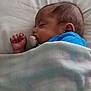 Jordan joined the competition — help win amazing prizes! baby, sleeping, pacifier, blanket, blue_clothing, face, head, hand, infant, pillow, rest, peaceful, child, cute, cozy, indoors, portrait, soft, toddler, young_child