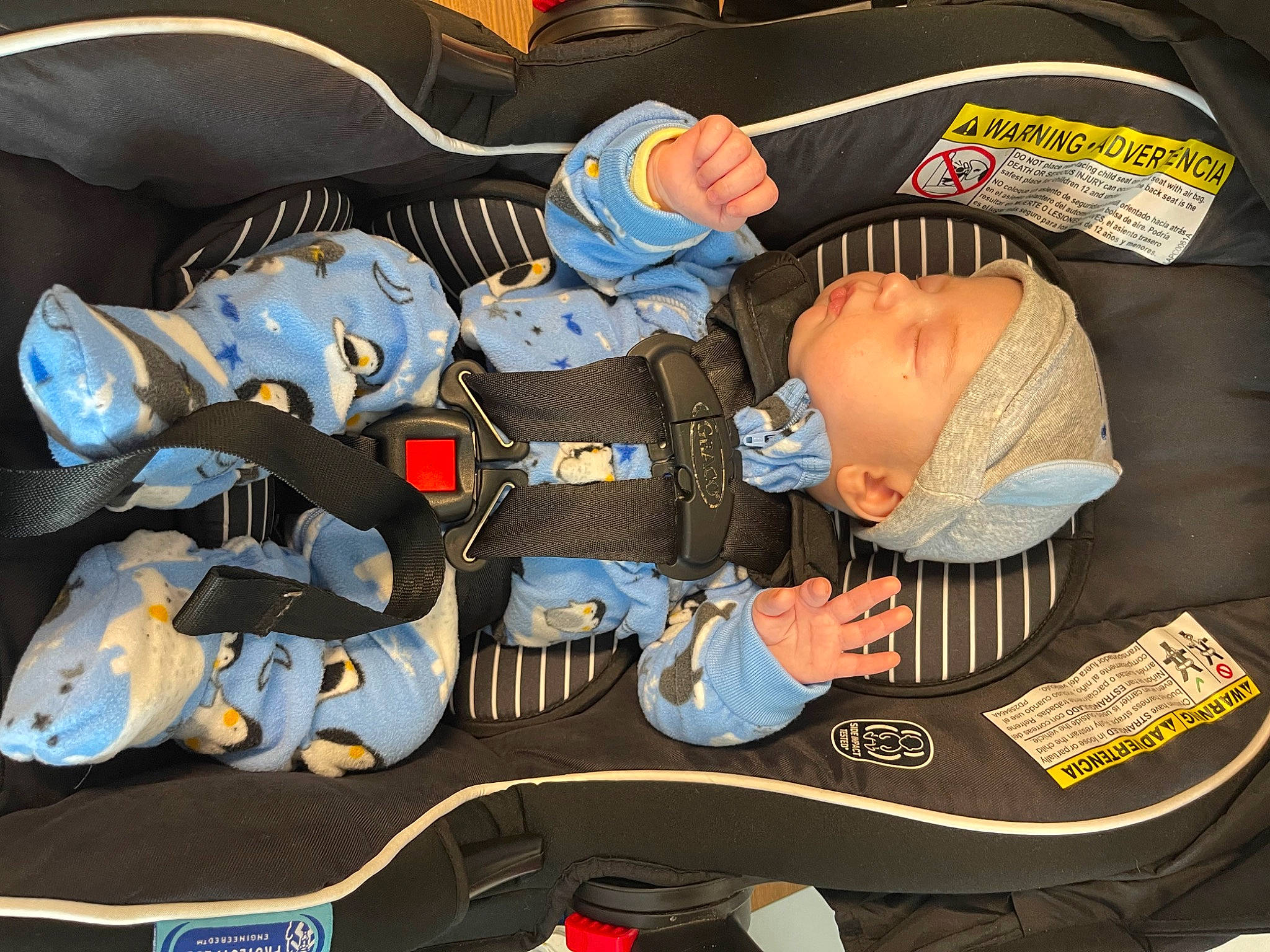 Lawrence joined the competition — help win amazing prizes! auto_part, baby, baby_carriage, baby_in_car_seat, baby_products, baby_safety, baby_toddler_clothing, baby_toys, car_seat, carmine, child, comfort, electric_blue, fictional_character, headwear, infant_bed, person, personal_protective_equipment, room, sitting