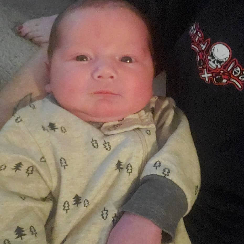 Anderson is registered to the contest to win money with this photo: baby, cheek, child, chin, ear, eye, face, forehead, head, iris, lip, neck, nose, person, skin, smile, toddler