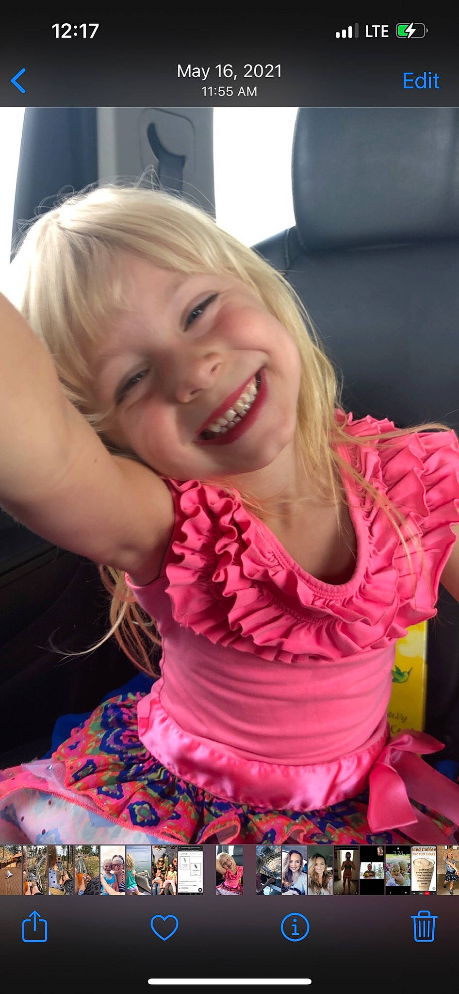 Kimber joined the competition — help win amazing prizes! baby_toddler_clothing, cheek, chin, eye, finger, gesture, hairstyle, hand, happy, head, human_body, iris, joy, leisure, mouth, neck, person, pink, shoulder, skin