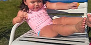 Milli joined the competition — help win amazing prizes! blue_sky, child, clouds, daytime, grass, happy, leisure, outdoor, person, pink, playing, pool_chair, relaxing, snack, summer, sunny, swimsuit, toddler, vacation, water_park