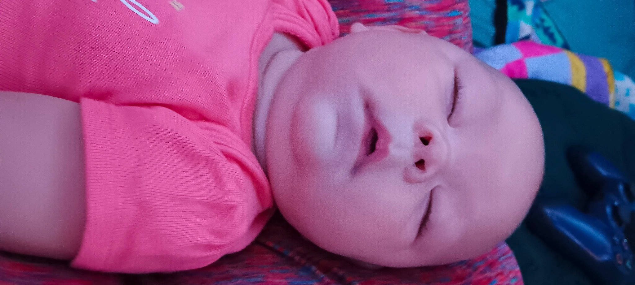 Wrenleigh is registered to the contest to win money with this photo: baby, baby_toddler_clothing, cheek, child, comfort, ear, eye, eyebrow, eyelash, happy, headwear, iris, lip, magenta, mouth, nose, person, pink, purple, skin