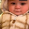 Skyler joined the competition — help win amazing prizes! baby, child, face, hoodie, onesie, fuzzy_clothing, cute, portrait, indoor, video_call, screen_overlay, smile, person, family, warm_clothing, zipper, headwear, closeup, expression, technology