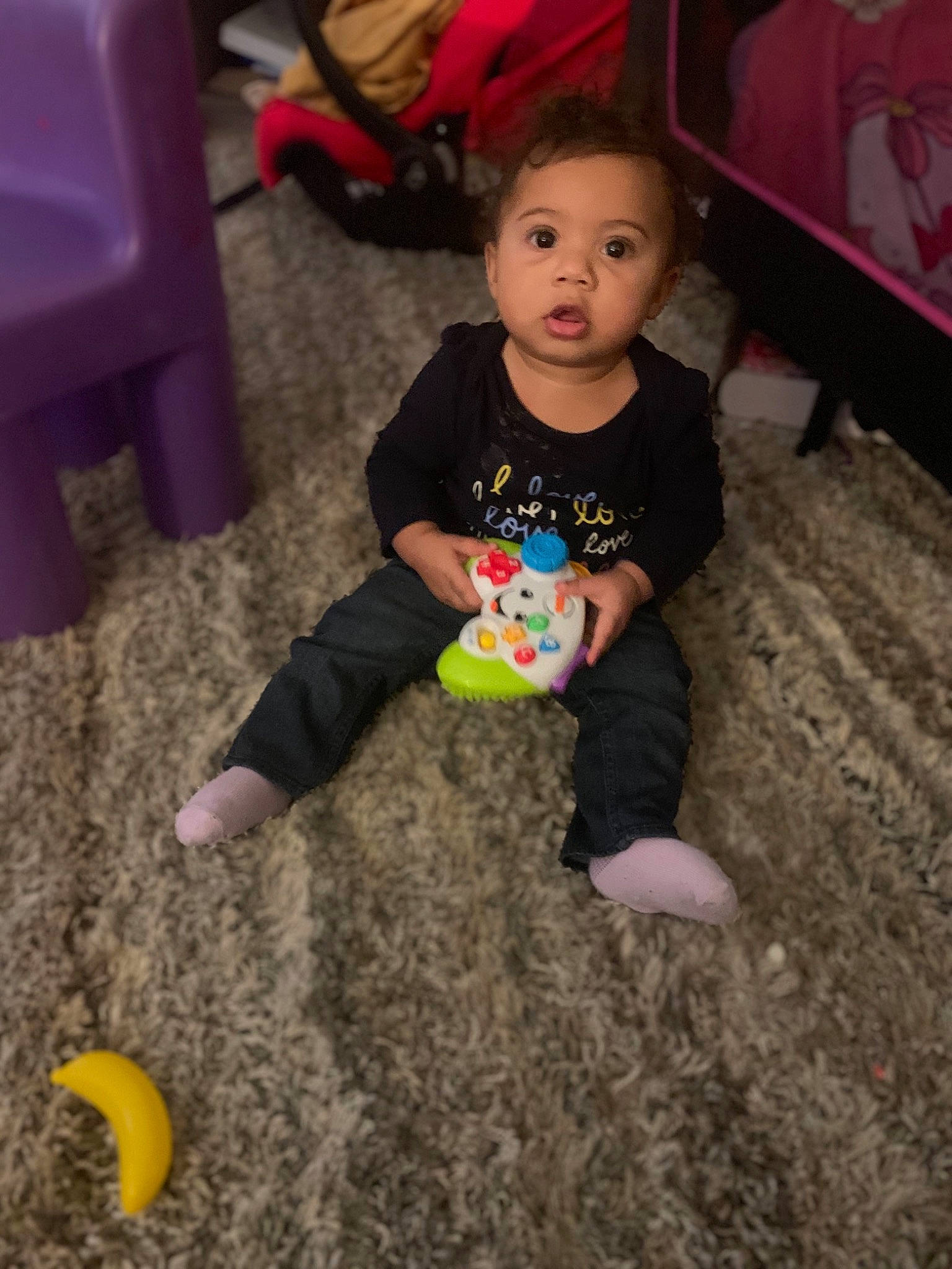 Venus joined the competition — help win amazing prizes! baby, baby_toddler_clothing, child, eye, floor, flooring, fun, happy, head, leisure, person, photograph, product, skin, snapshot, sneakers, standing, t_shirt, toddler, toy