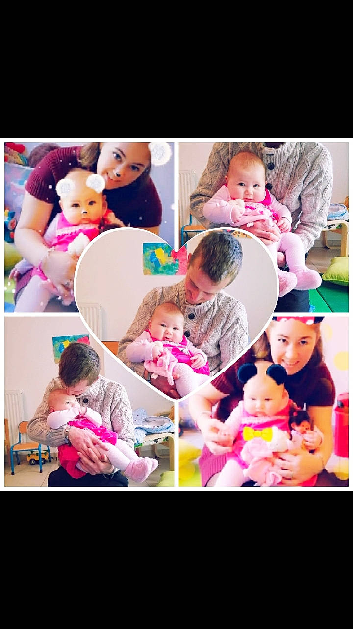 Kayla a rejoint le concours — aidez-le/la à gagner de superbes lots ! art, baby, child, collage, daughter, ear, happy, headwear, love, party, person, photograph, photography, photomontage, pink, play, snapshot, toddler