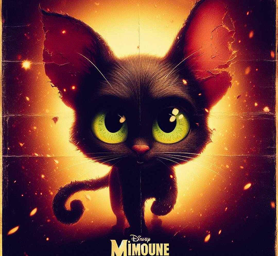 Mimoune a rejoint le concours — aidez-le/la à gagner de superbes lots ! art, black_cat, carnivore, cat, circle, felidae, fictional_character, font, graphic_design, graphics, rectangle, red, small_to_medium_sized_cats, snapshot, snout, square, tail, tints_and_shades, visual_arts, whiskers