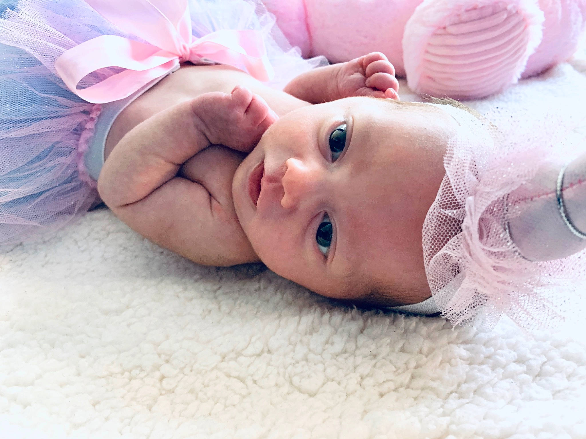 Leilah is registered to the contest to win money with this photo: baby, beauty, cheek, child, close_up, ear, eye, face, forehead, hair_accessory, head, headgear, lip, mouth, nose, person, photography, pink, portrait_photography, skin