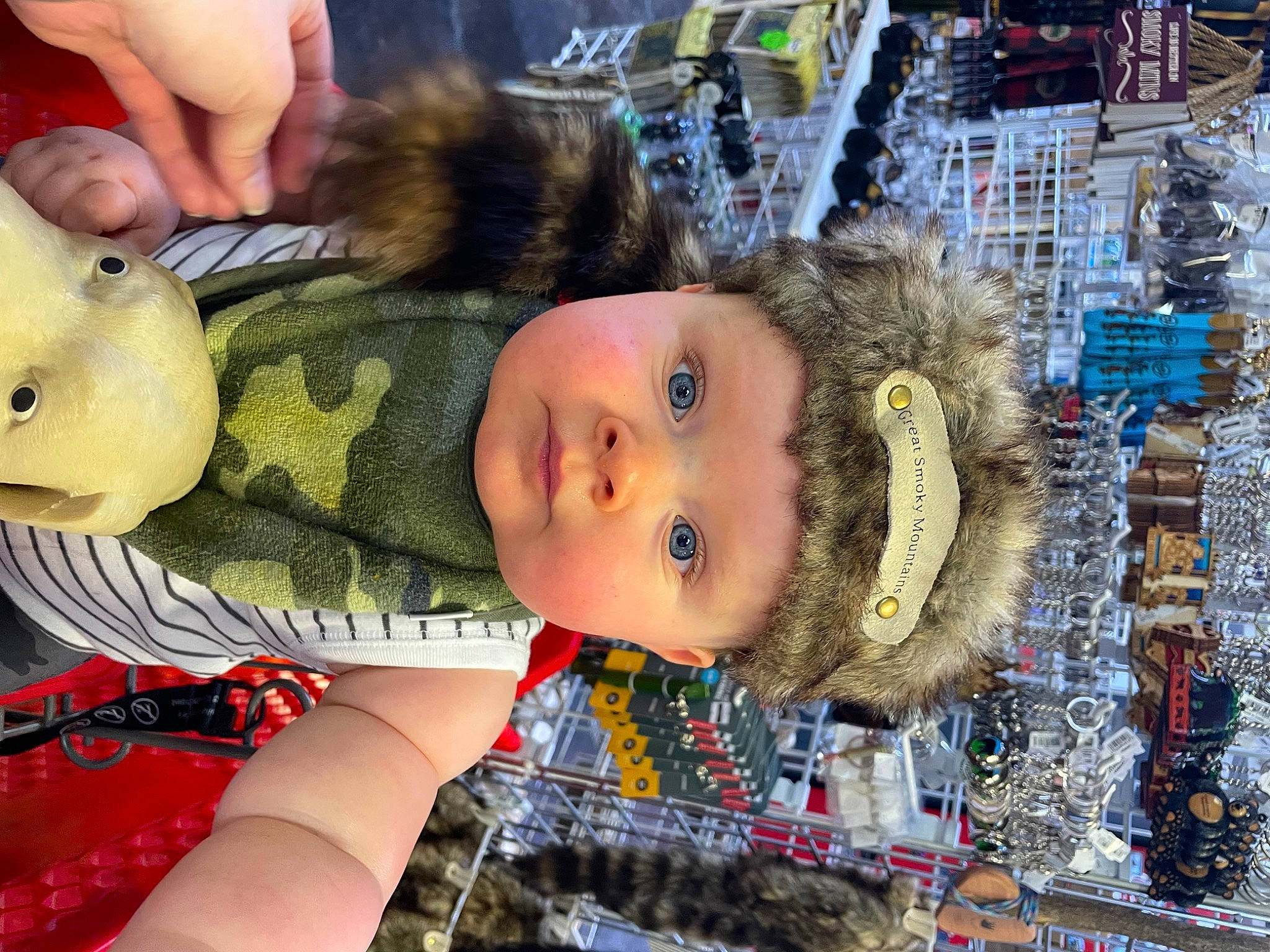 Mason joined the competition — help win amazing prizes! baby, cheek, child, doll, fun, fur, happy, headwear, nail, pattern, person, stuffed_toy, toddler, toy, world