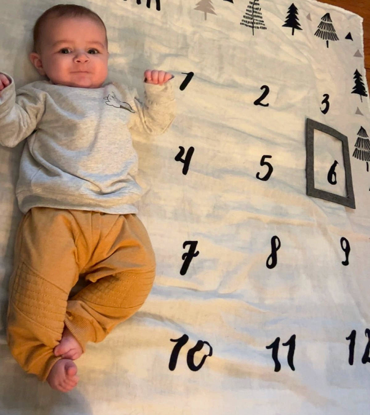 Braxton joined the competition — help win amazing prizes! baby, baby_toddler_clothing, child, denim, flooring, font, fun, happy, indoor_games_and_sports, number, pattern, person, play, portrait_photography, room, sitting, sleeve, smile, t_shirt, toddler