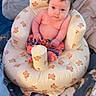 Oakleyy is registered to the contest to win money with this photo: baby, blanket, chair, child, clothing, comfort, cozy, curious, cute, dog_pattern, indoor, infant, inflatable_chair, person, plush, relaxed, sitting, soft_toys, teddy_bear_pattern, young_child