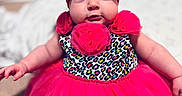 Oakleyy joined the competition — help win amazing prizes! adorable, baby, cheeks, child, colorful, cute, fashion, fluffy, headband, indoor, infant, patterned_clothing, person, pink_dress, portrait, red_bow, sitting, soft_background, tutu, young