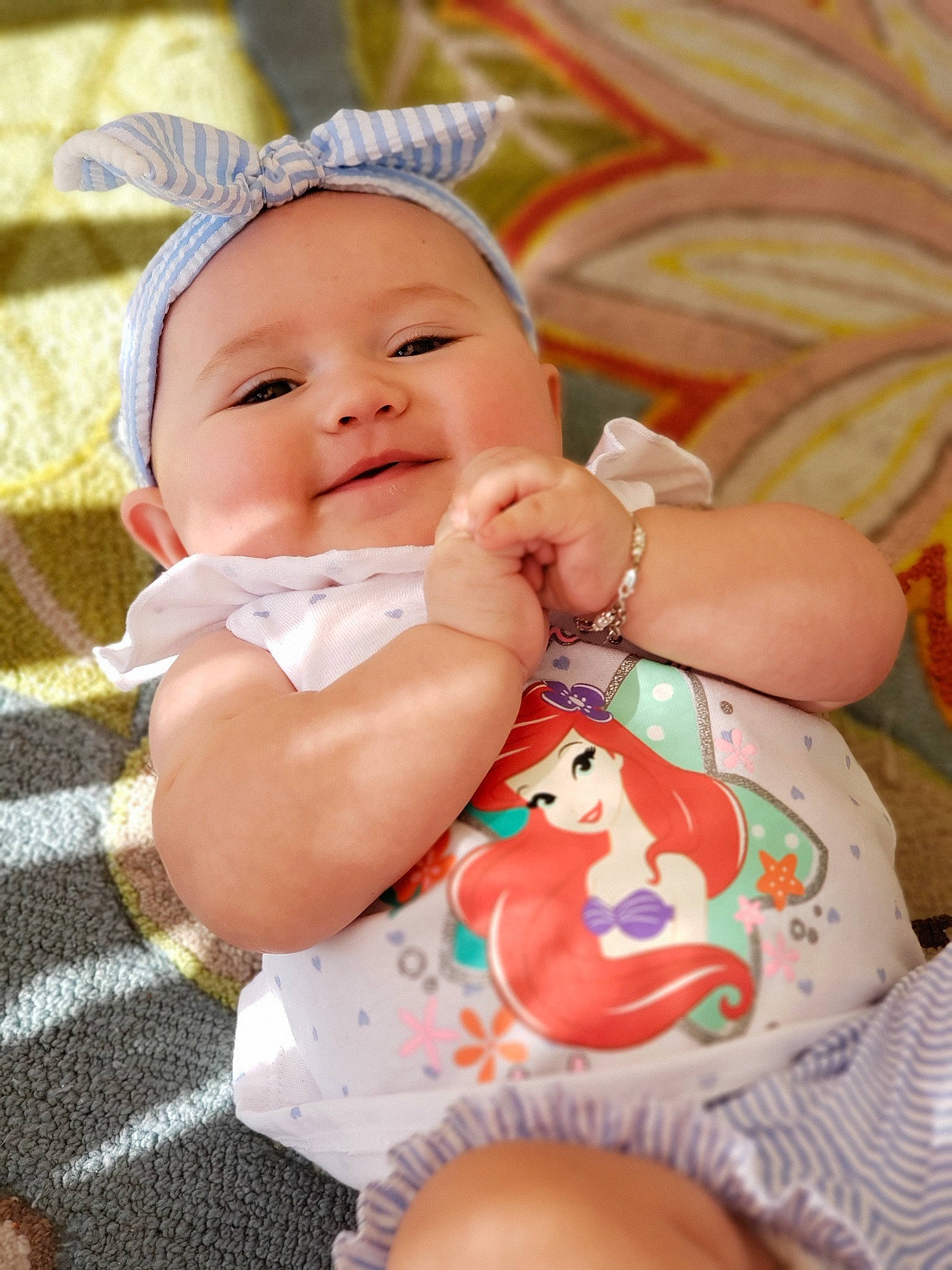 Karley joined the competition — help win amazing prizes! baby, baby_products, baby_toddler_clothing, cheek, child, person, pink, product, skin, smile, toddler