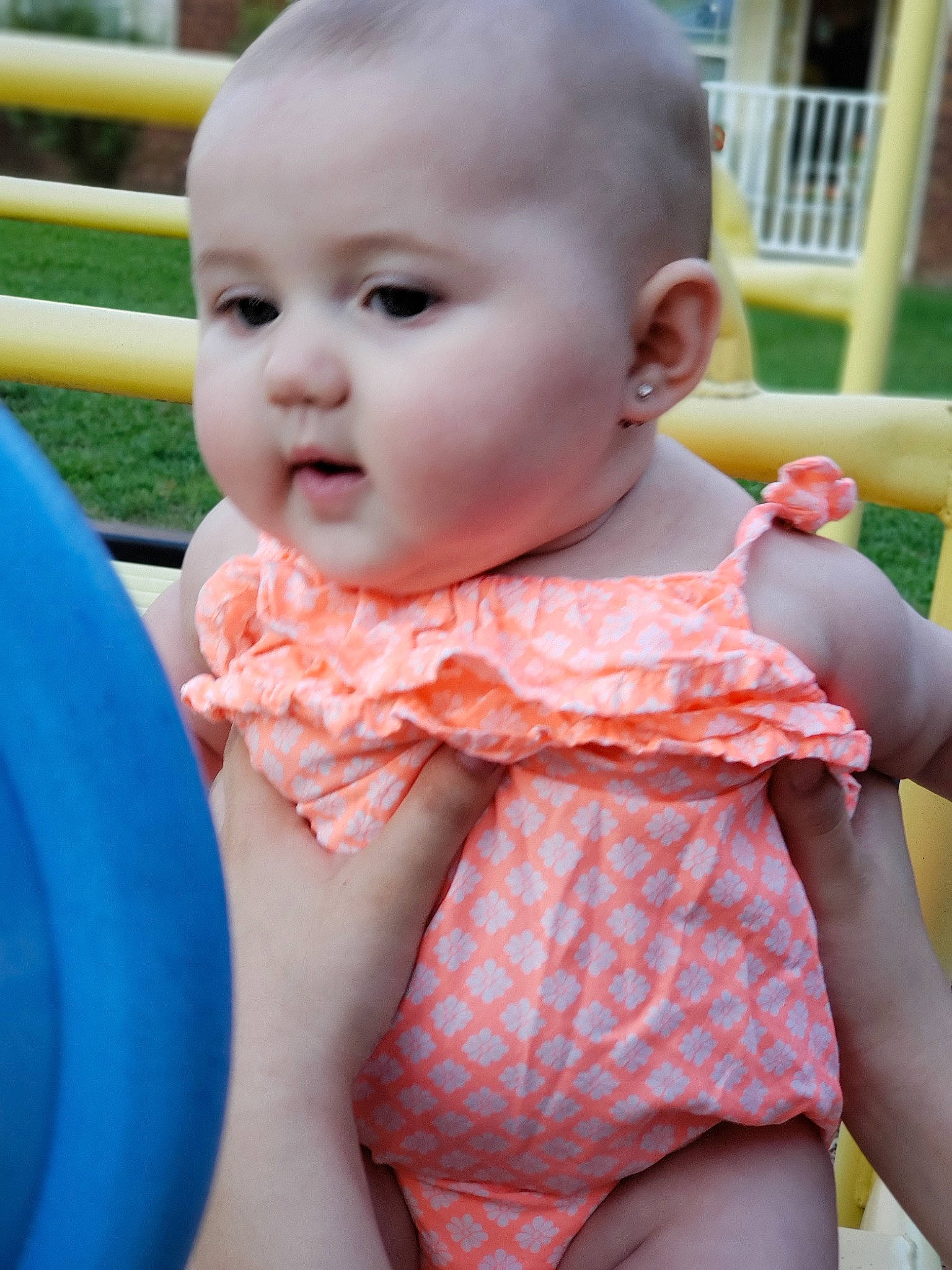 Karley joined the competition — help win amazing prizes! baby, baby_products, baby_toddler_clothing, beauty, cheek, child, face, lip, person, pink, play, playground, skin, toddler