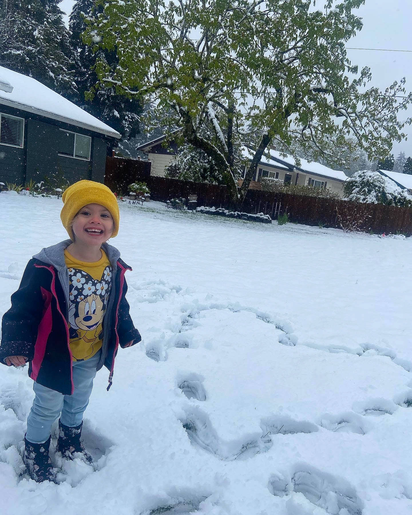 Elizabeth joined the competition — help win amazing prizes! building, electric_blue, freezing, frost, fun, headwear, house, ice_cap, jacket, joy, leisure, person, playing_in_the_snow, precipitation, recreation, sky, slope, smile, snow, toddler