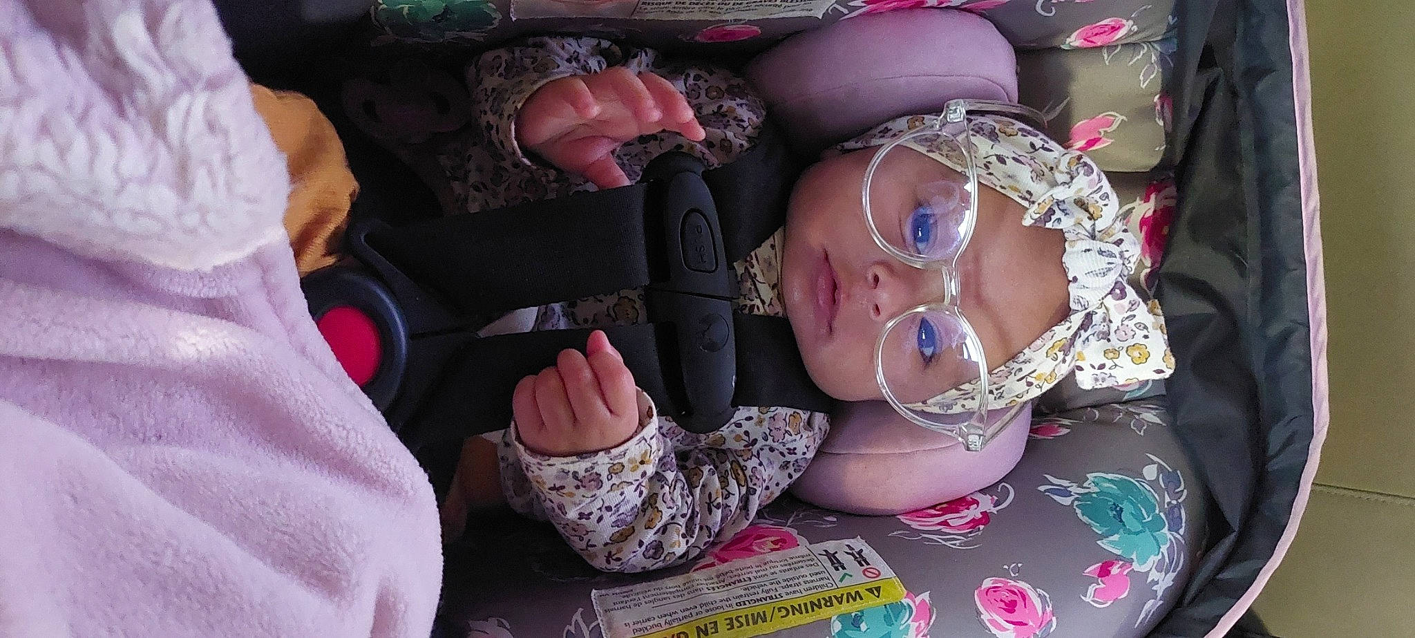 Adalynn joined the competition — help win amazing prizes! baby, child, eyelash, eyewear, fashion_accessory, fun, glasses, goggles, hand, headgear, helmet, jewellery, nail, pattern, person, personal_protective_equipment, pink, sunglasses, textile, toddler