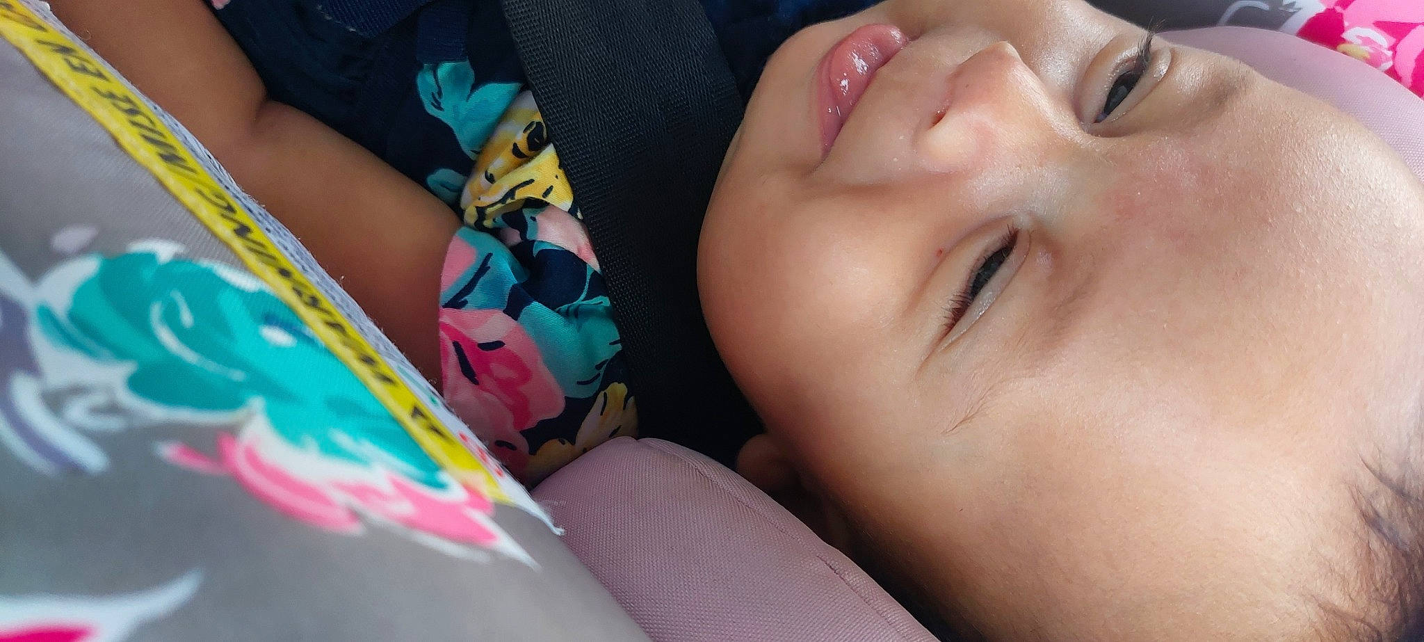 Adalynn joined the competition — help win amazing prizes! baby, cheek, child, comfort, electric_blue, eyelash, finger, fun, happy, human_body, human_leg, leisure, nail, nose, pattern, person, pink, skin, smile, thigh