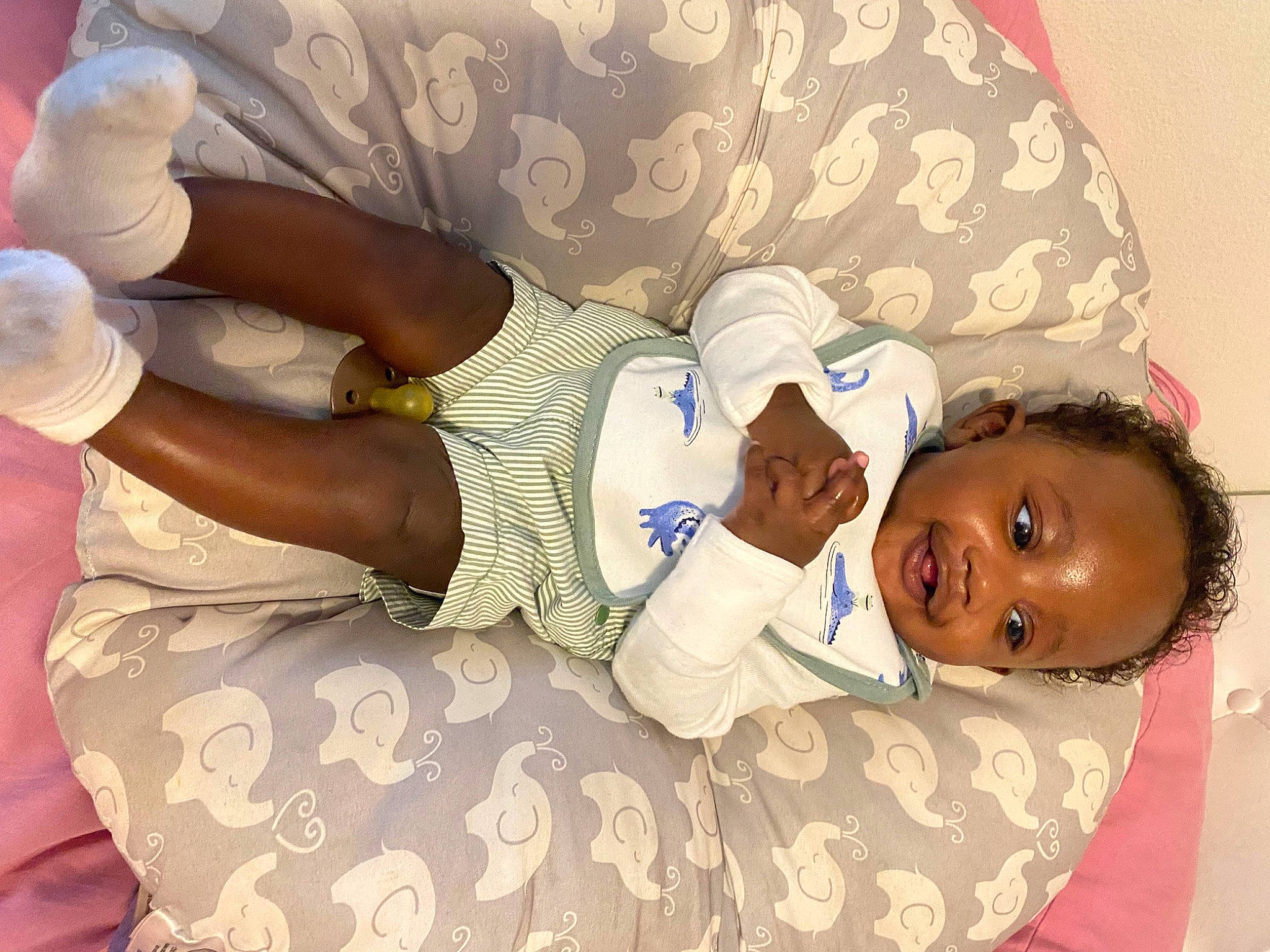 Jasiah joined the competition — help win amazing prizes! arm, baby_toddler_clothing, child, comfort, elbow, finger, fun, happy, hat, headgear, human_leg, knee, leg, linens, person, skin, sleeve, smile, thigh, toddler