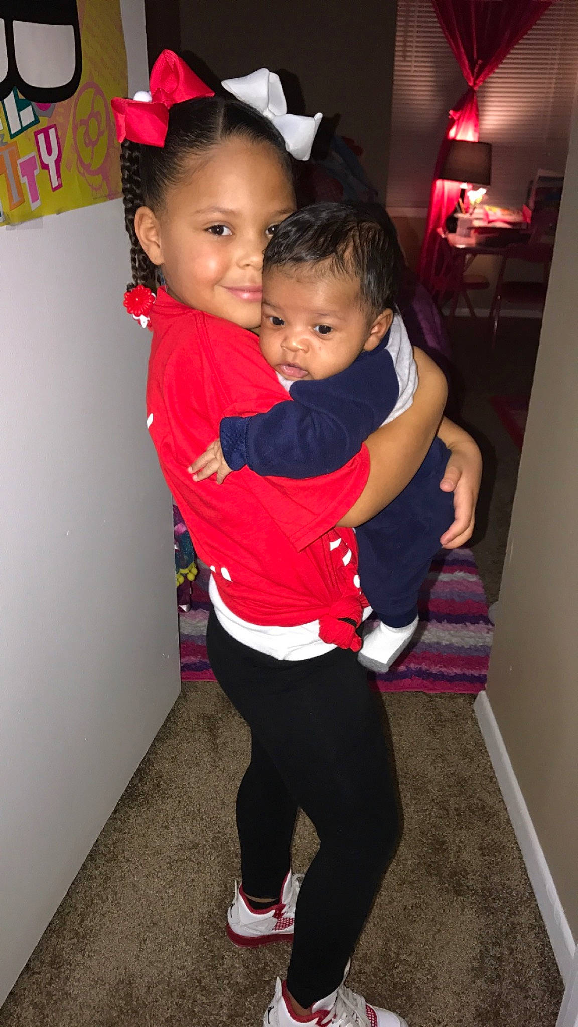 A'Brielle joined the competition — help win amazing prizes! child, footwear, person, pink, shoe, skin, sportswear, standing, tights, toddler