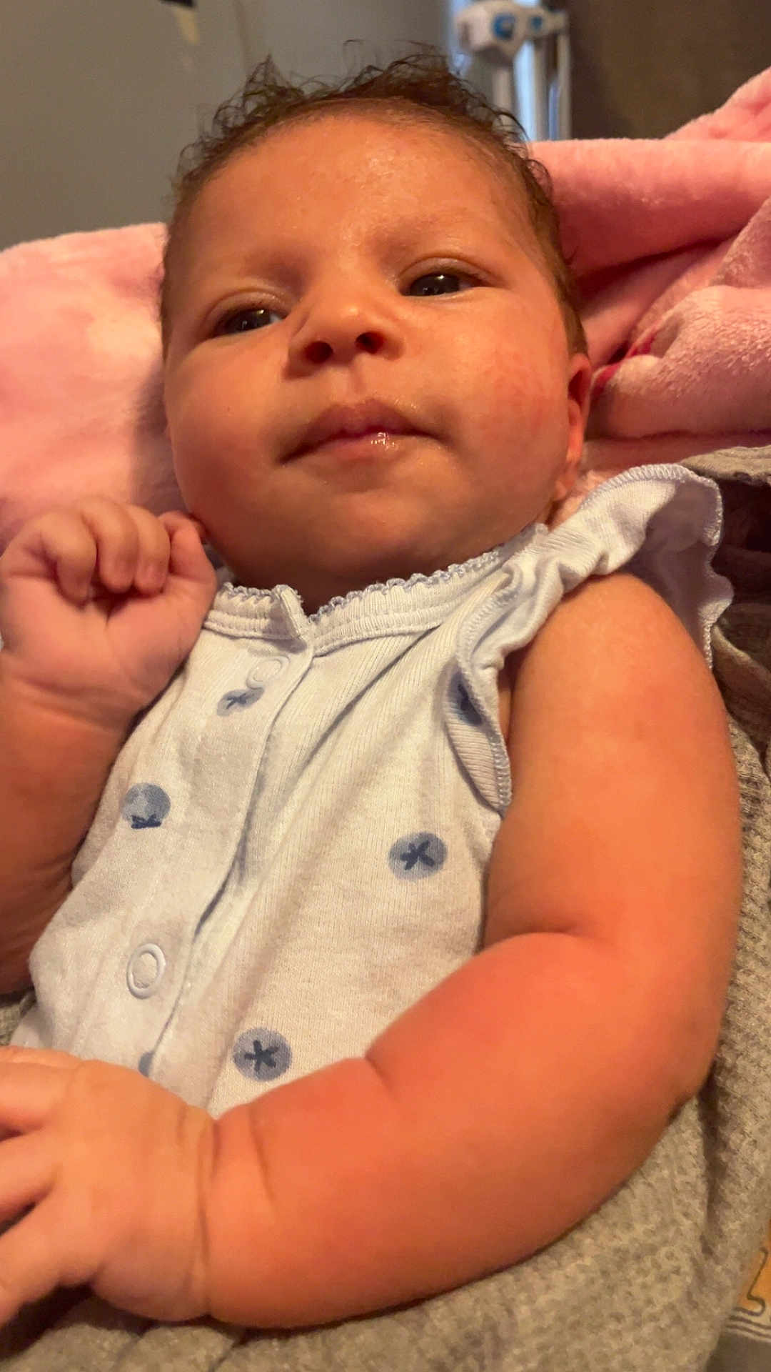 Kyzley joined the competition — help win amazing prizes! baby, infant, child, closeup, face, skin, hand, arm, clothing, blanket, soft, cute, portrait, sleepwear, newborn, expression, indoors, resting, peaceful, young