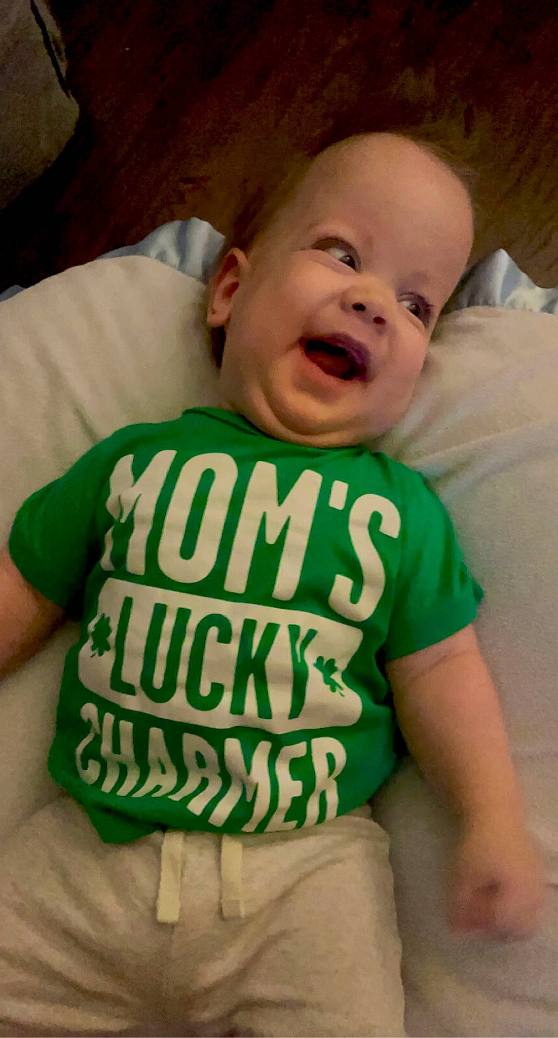 Emmett joined the competition — help win amazing prizes! baby, baby_laughing, baby_making_funny_faces, baby_sleeping, baby_toddler_clothing, cheek, child, comfort, cool, eyebrow, font, happy, lip, mouth, neck, nose, person, sleeve, smile, t_shirt