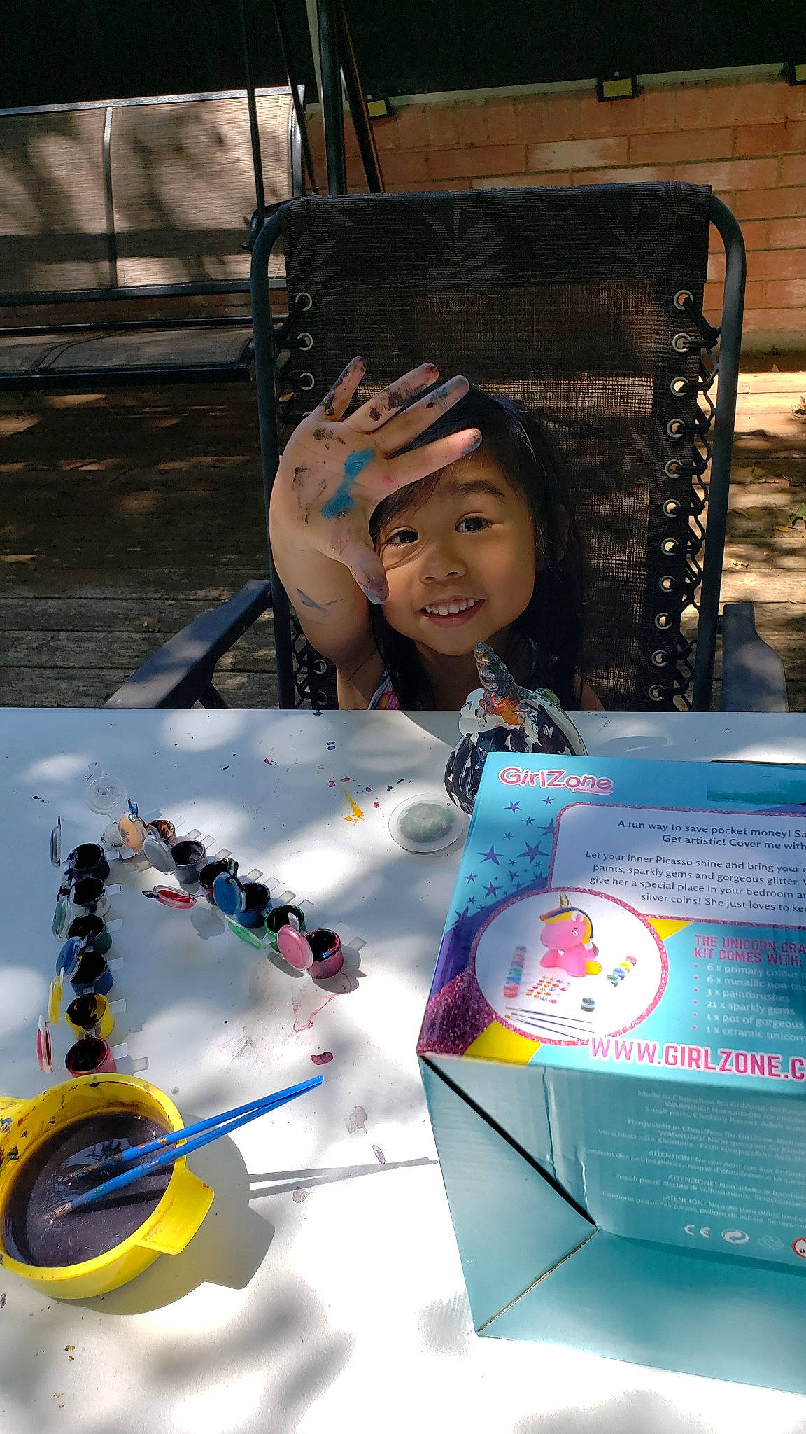 Megan is registered to the contest to win money with this photo: child, headwear, person, smile