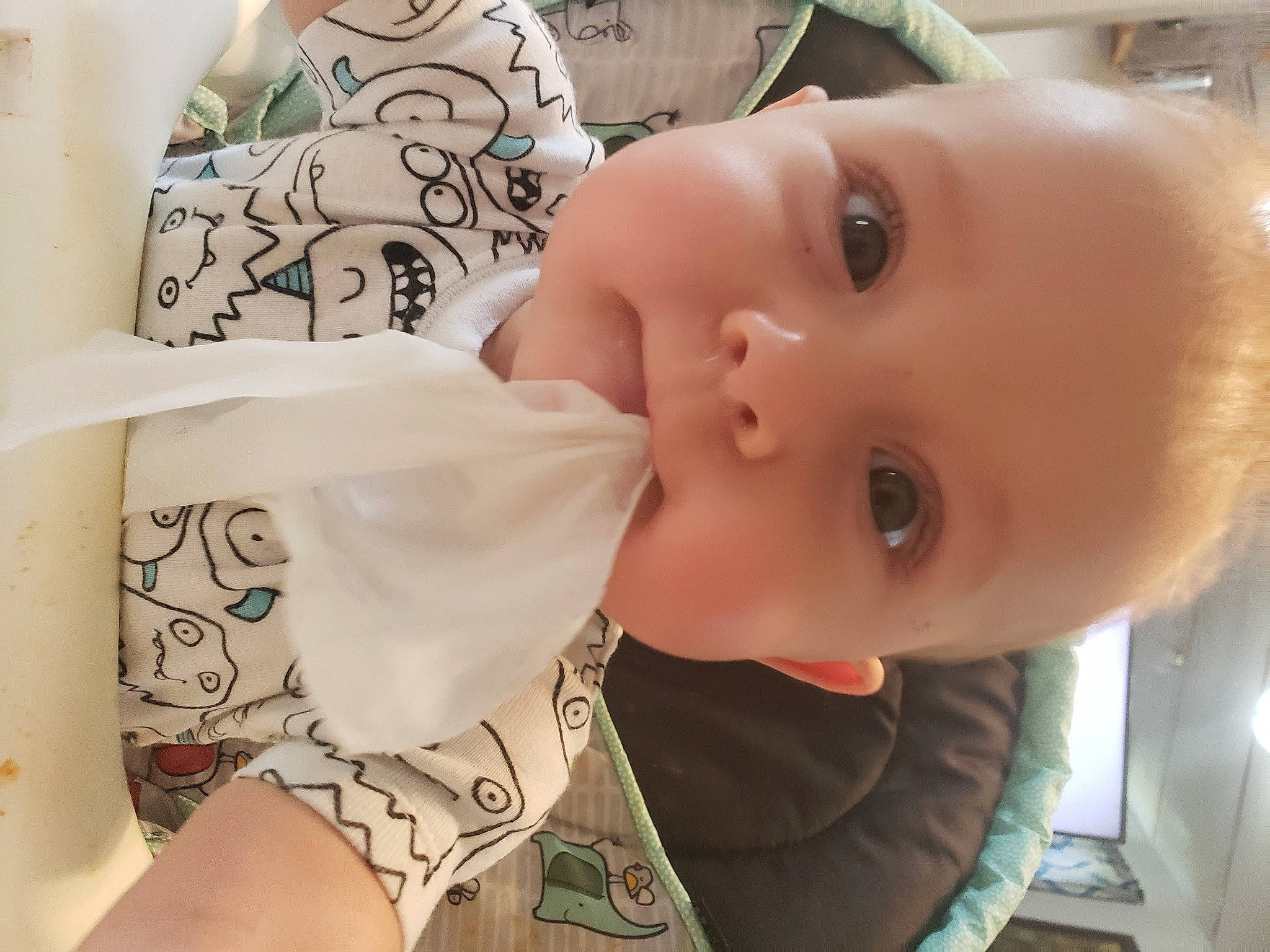 Dawsyn is registered to the contest to win money with this photo: baby, baby_toddler_clothing, cheek, chest, ear, eyebrow, eyelash, happy, human_body, iris, lip, mammal, mouth, neck, nose, pattern, person, skin, sleeve, smile