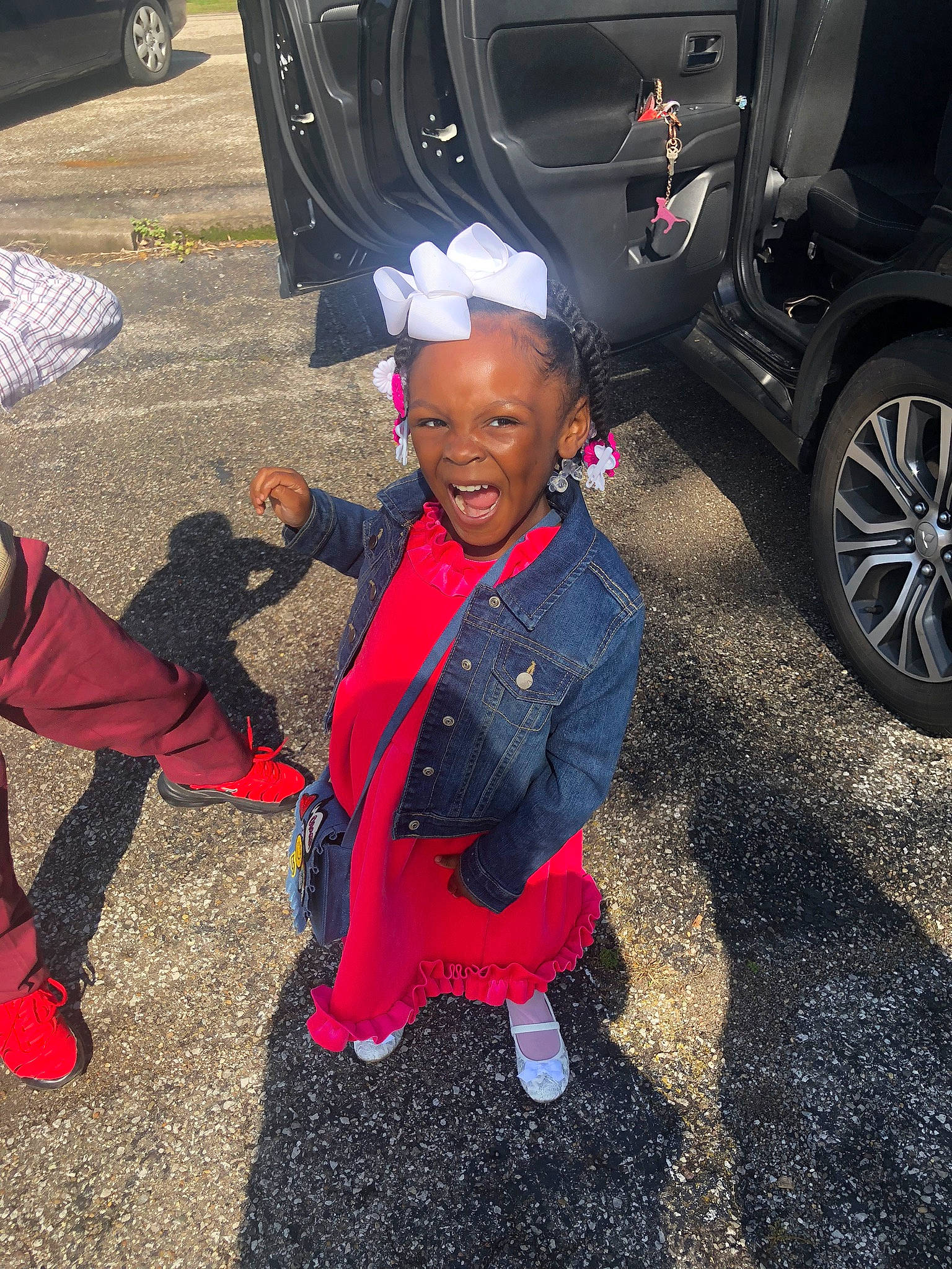 Natalya joined the competition — help win amazing prizes! auto_part, car, child, cool, family_car, fun, joy, person, pink, plant, smile, technology, toddler, vacation, vehicle, wheel