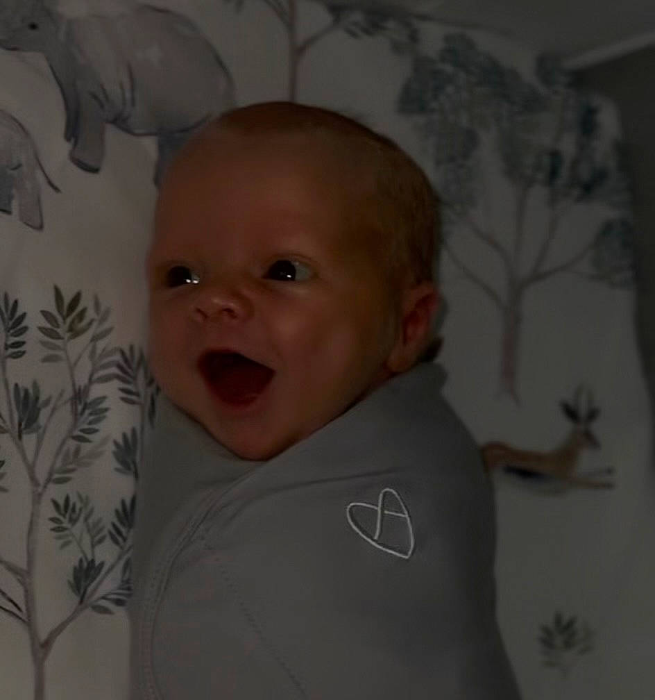 Jaxon is registered to the contest to win money with this photo: baby, cheek, chin, comfort, cool, eye, eyebrow, forehead, fun, happy, iris, lip, mouth, nose, person, skin, sleeve, smile, t_shirt, textile