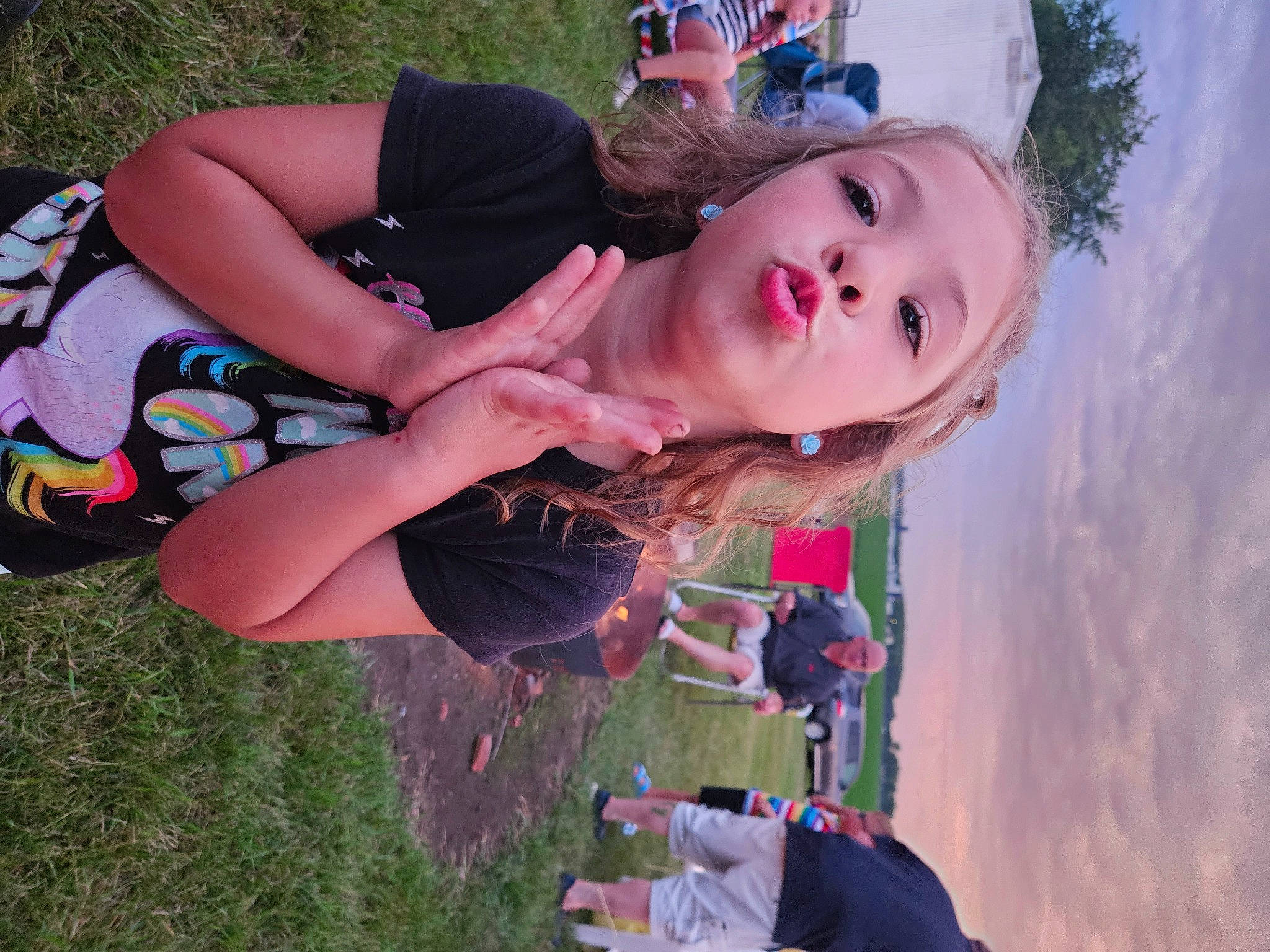 Krystina And Mckenzie joined the competition — help win amazing prizes! child, cool, eyewear, fun, grass, grassland, happy, landscape, leisure, pattern, people_in_nature, person, pink, plant, recreation, sky, spring, tree, vacation