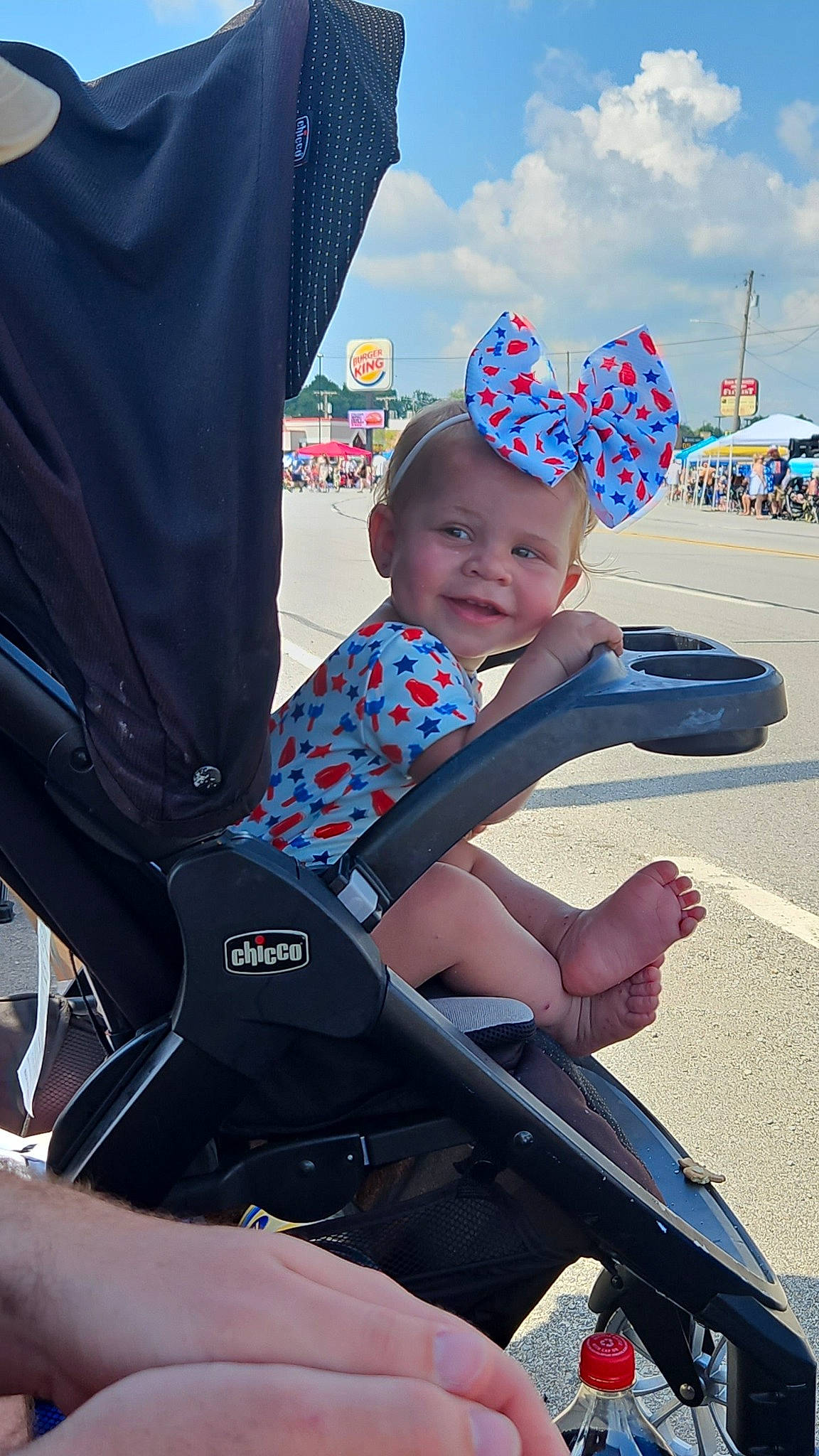Lilliana joined the competition — help win amazing prizes! auto_part, automotive_exterior, automotive_wheel_system, baby, baby_carriage, baby_products, child, cloud, electric_blue, fun, joy, leisure, motor_vehicle, person, personal_protective_equipment, recreation, sitting, sky, toddler, travel