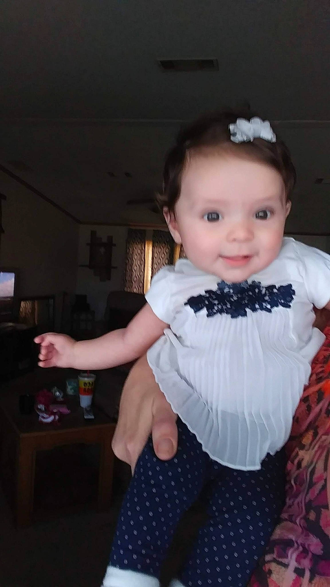 Ela joined the competition — help win amazing prizes! arm, baby, baby_toddler_clothing, cheek, child, costume, design, dress, fashion_accessory, pattern, person, polka_dot, skin, toddler