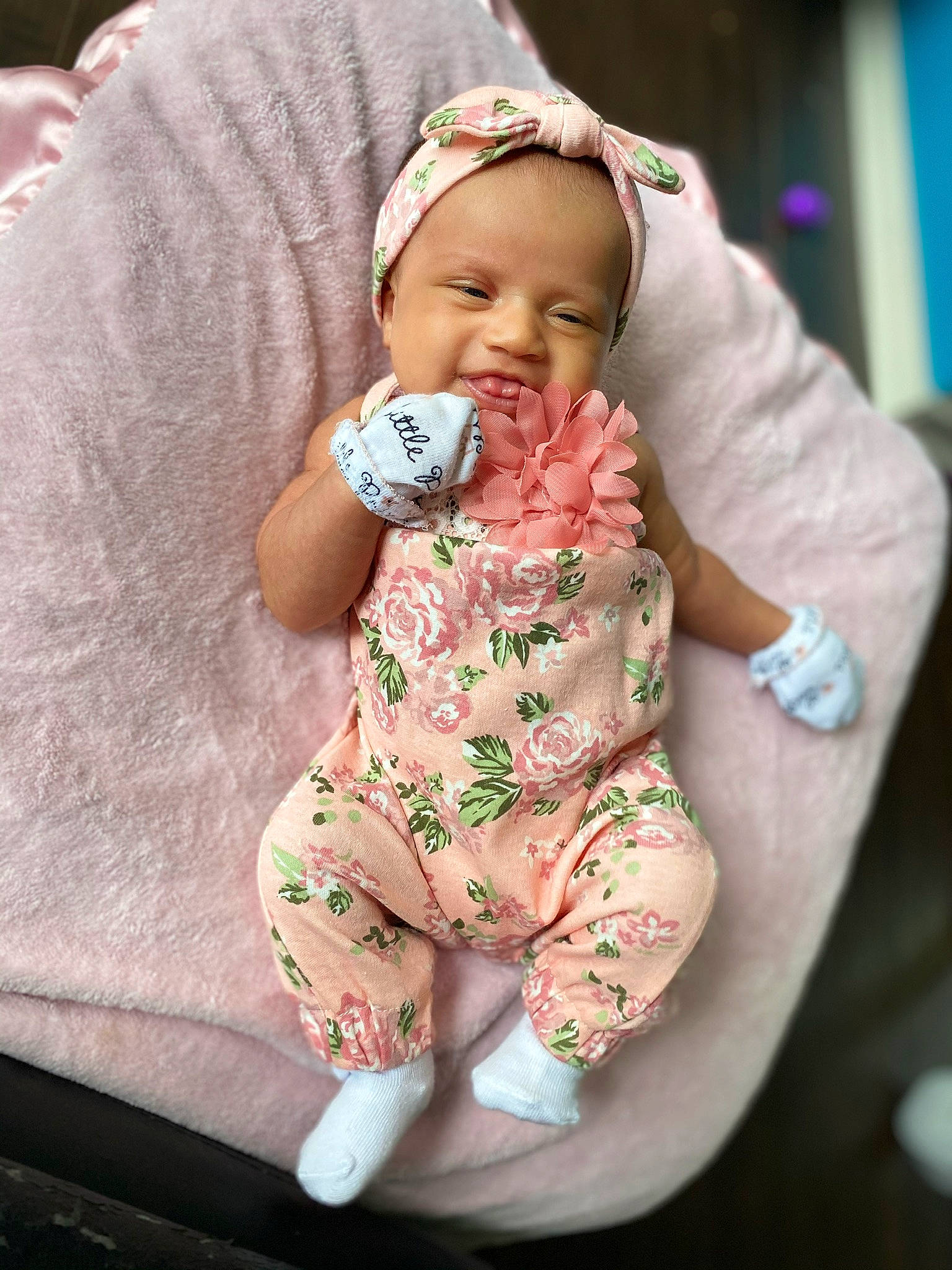 Jazelle is registered to the contest to win money with this photo: baby, cheek, child, person, pink, product, skin, smile, toddler