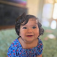Cali is registered to the contest to win money with this photo: baby, blouse, bodypart, clothing, dress, eveningdress, face, finger, formalwear, hair, hand, happy, head, mouth, person, photography, portrait, sleeve, smile, teeth