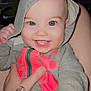 Aviana joined the competition — help win amazing prizes! baby, hoodie, smiling, tongue, hand, tattoo, indoor, clothing, person, face, child, cute, happy, gray, pink, zipper, skin, portrait, young, warm