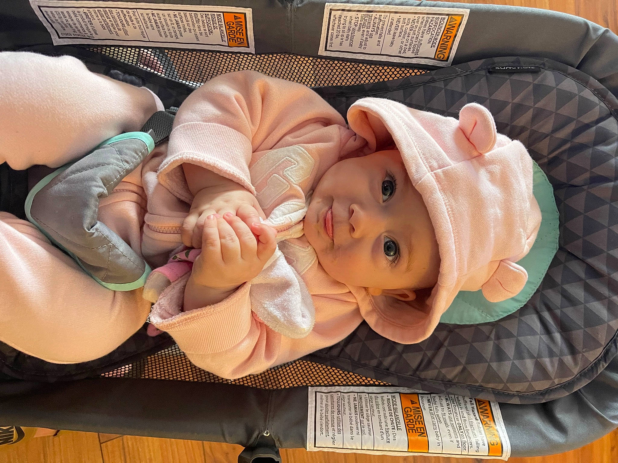 Alivia joined the competition — help win amazing prizes! art, baby, baby_products, baby_safety, baby_sleeping, cheek, child, comfort, eyelash, fashion_accessory, hat, headwear, linens, mouth, nail, peach, person, room, skin, thumb