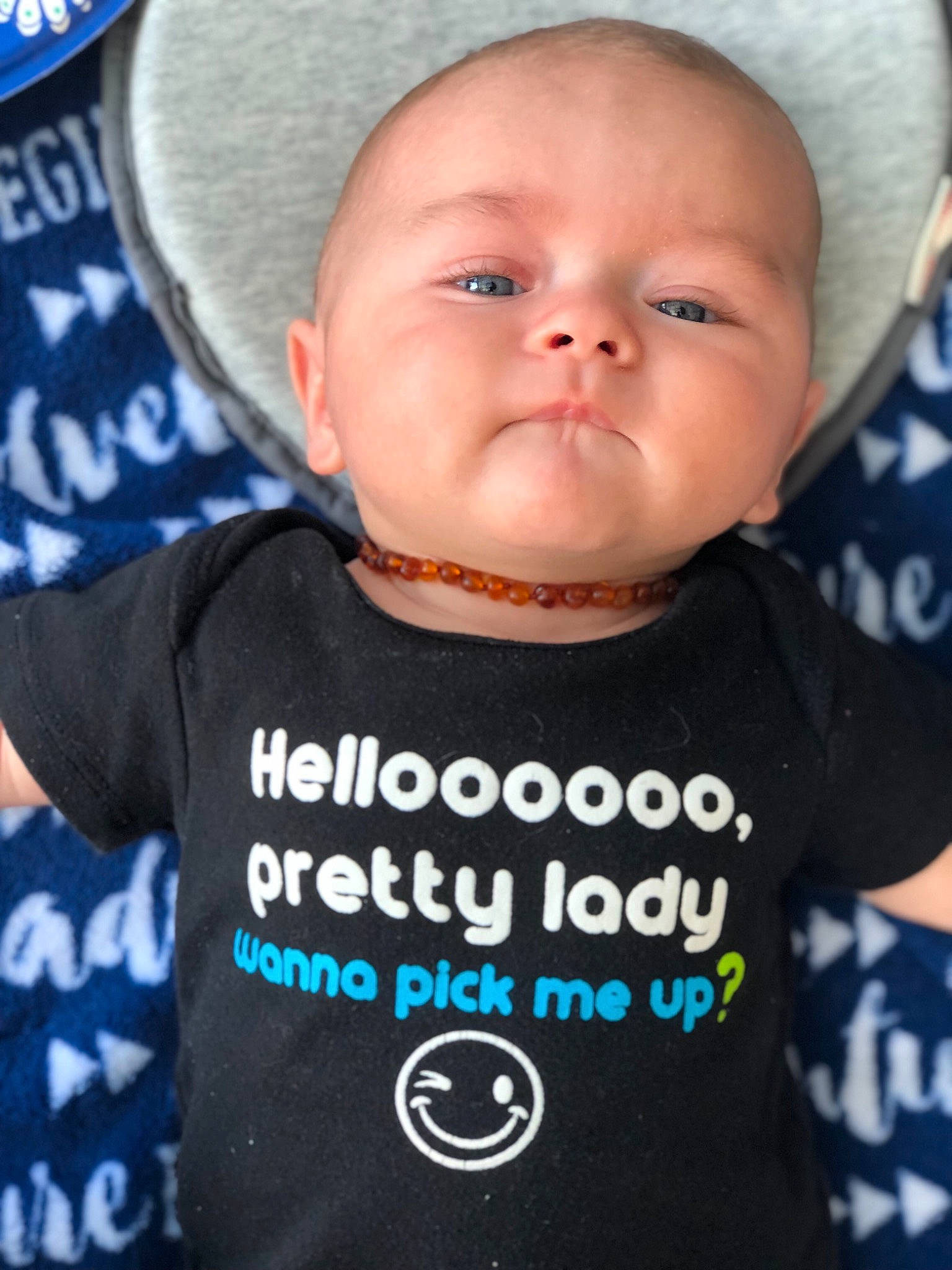 Konner joined the competition — help win amazing prizes! baby, baby_products, baby_toddler_clothing, cheek, child, cool, face, head, neck, nose, person, photo_caption, product, sleeve, smile, t_shirt, toddler