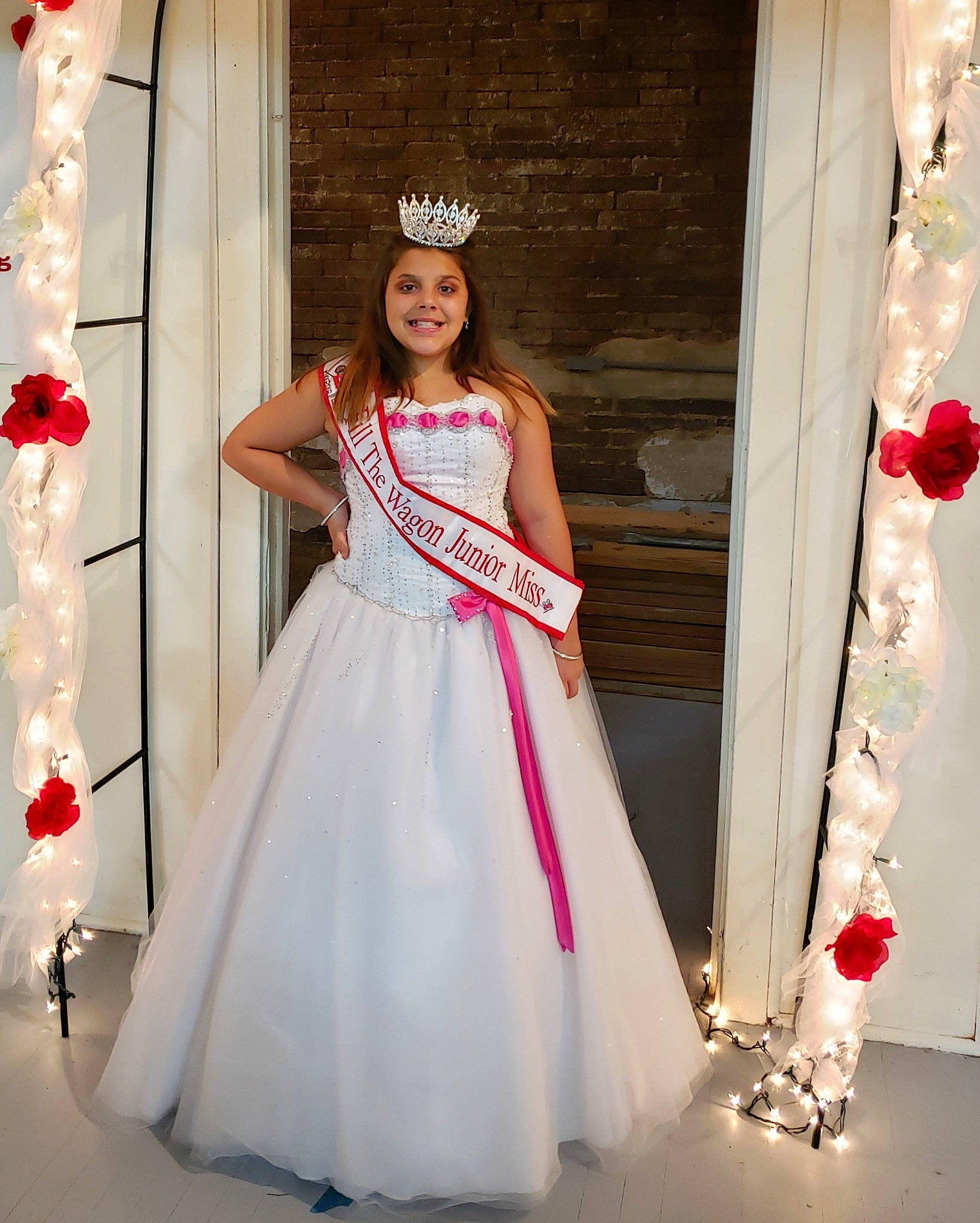 Shayannee joined the competition — help win amazing prizes! bridal_accessory, bridal_clothing, bridal_party_dress, bride, clothing, cocktail_dress, costume, dress, event, fashion, fashion_design, formal_wear, gown, hair_accessory, haute_couture, headpiece, joy, person, pink, wedding_ceremony_supply