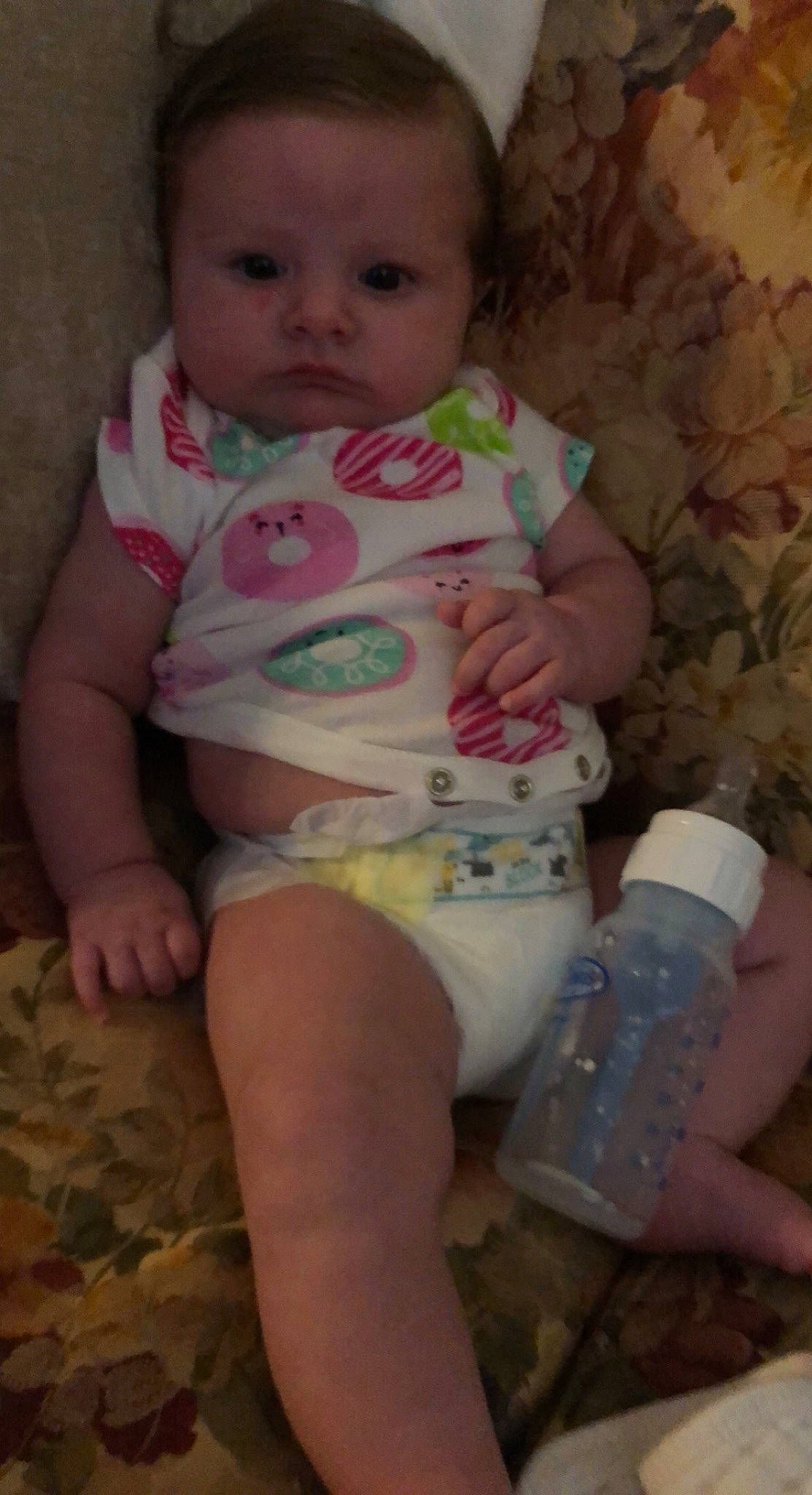 Brooklynn is registered to the contest to win money with this photo: baby, baby_toddler_clothing, cheek, comfort, eye, finger, head, iris, leg, lip, mouth, organ, person, pink, skin, sleeve, stomach, thigh, thumb, toddler