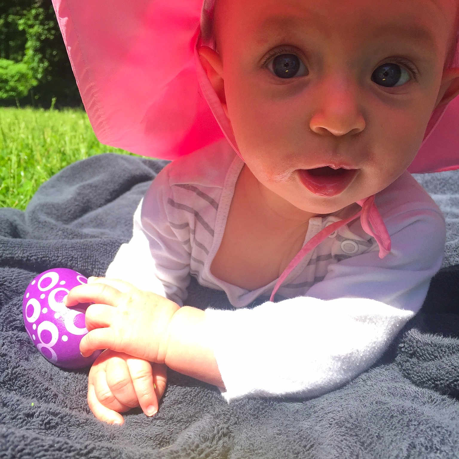 Rosemary joined the competition — help win amazing prizes! baby, child, magenta, person, pink, play, skin, smile, surprise, toddler