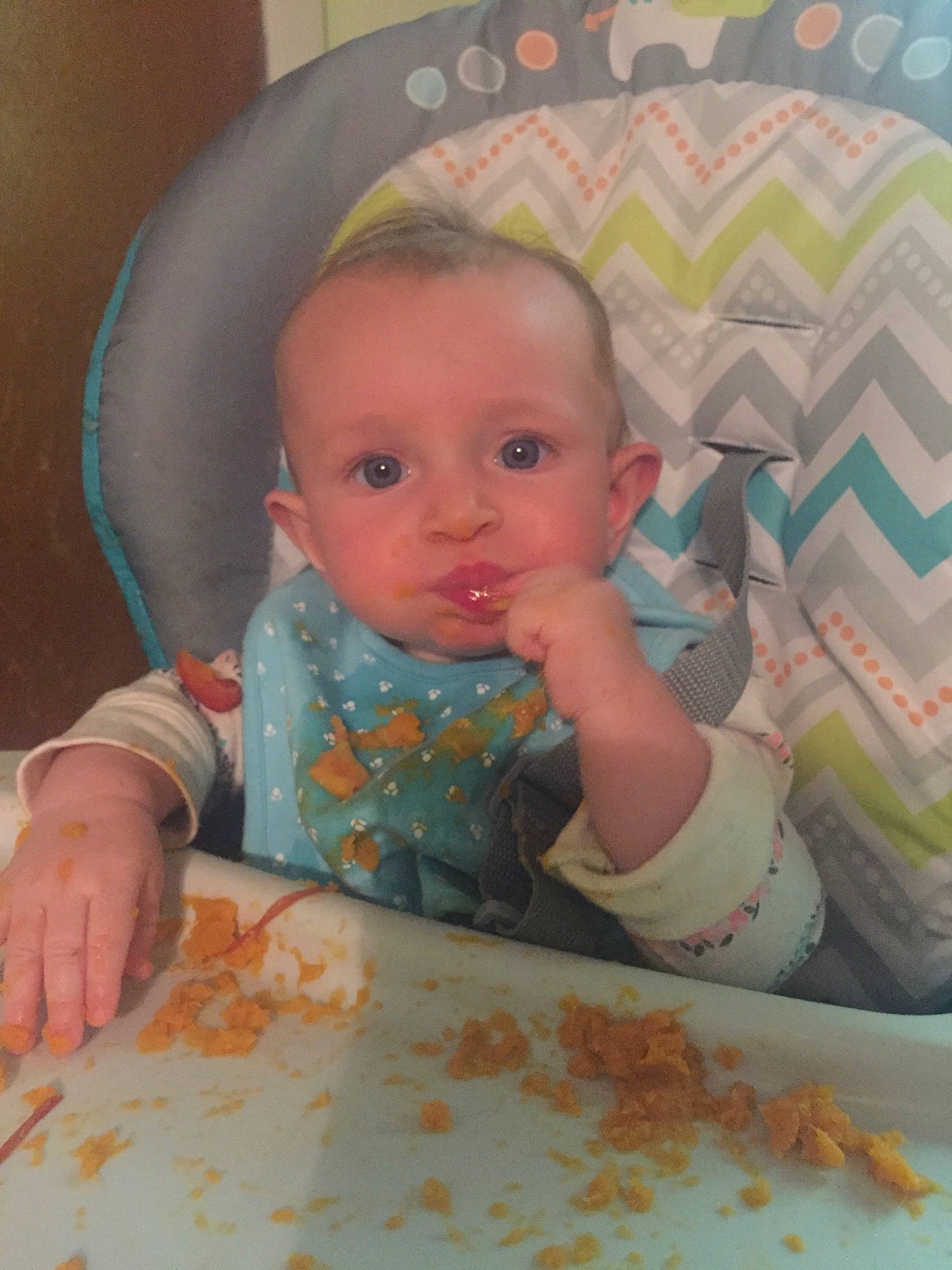 Rosemary is registered to the contest to win money with this photo: baby, cheek, child, eating, food, person, product, skin, toddler