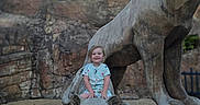 Diamond joined the competition — help win amazing prizes! adventure, big_cat, casual, child, clothing, concrete, daylight, footwear, fun, happy, nature, outdoor, person, playground, rock, sculpture, smile, statue, stone, young_child