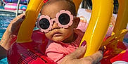 Nova joined the competition — help win amazing prizes! baby, bows, child, cute, fashion, floatie, fun, hands, inflatable, outdoor, pink, pool, red, summer, sunglasses, sunlight, swimming, toy, water, yellow