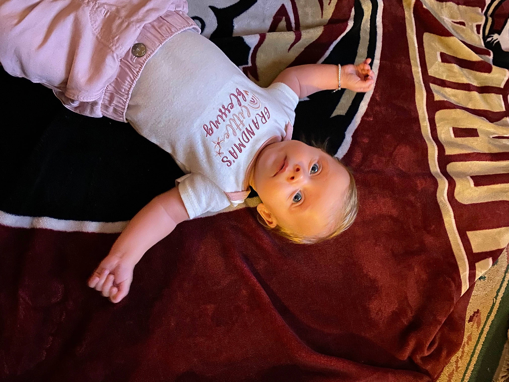 Kaiya Lucas joined the competition — help win amazing prizes! baby, baby_products, baby_safety, baby_toddler_clothing, cheek, child, comfort, finger, flooring, foot, fun, happy, human_leg, pattern, person, sitting, skin, sleeve, smile, toddler