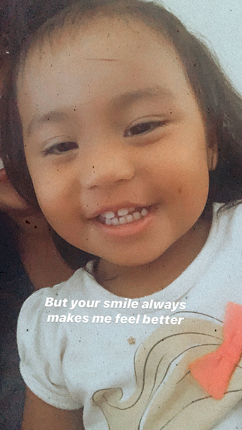 Rebel Kealohilani Sachie Shook is registered to the contest to win money with this photo: cheek, child, chin, close_up, ear, eyebrow, face, facial_expression, forehead, head, jaw, joy, lip, mouth, neck, nose, organ, person, skin, smile