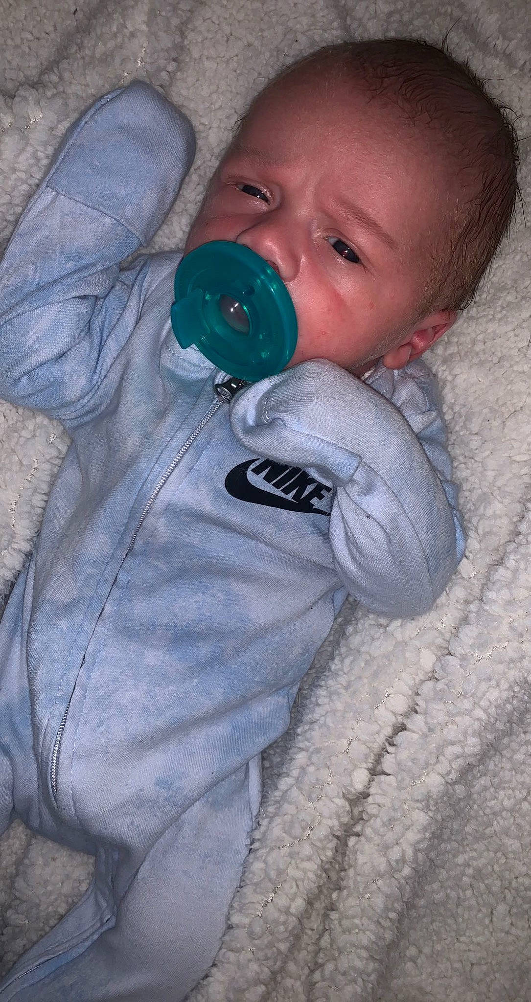 Jayceon joined the competition — help win amazing prizes! baby, baby_toddler_clothing, cheek, child, comfort, drinkware, electric_blue, eye, finger, fun, head, human_body, jacket, mouth, nose, outerwear, person, sitting, skin, sleeve