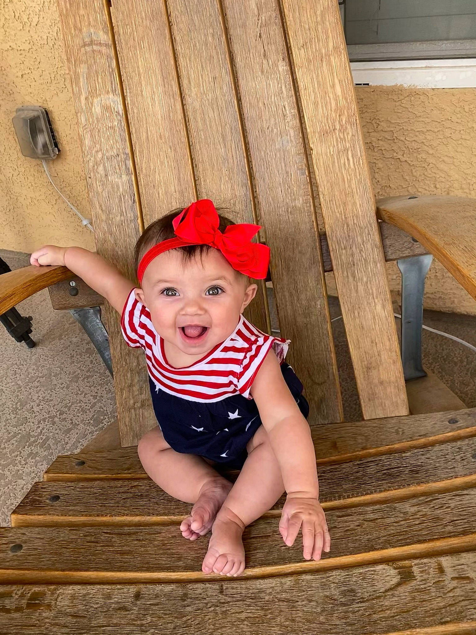 Jensen joined the competition — help win amazing prizes! baby, baby_toddler_clothing, child, costume, flooring, foot, fun, goggles, grass, happy, hardwood, hat, headwear, human_leg, joy, leisure, pattern, person, sitting, smile